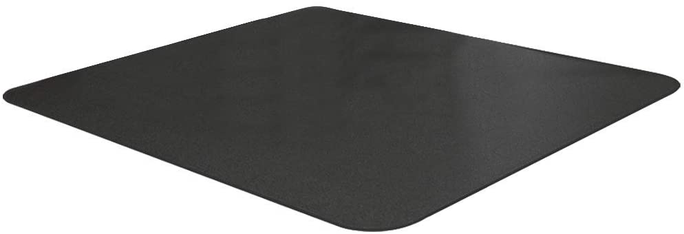 Resilia Office Desk Chair Mat with Lip - for Low Pile Carpet (with Grippers) Black, 45 Inches x 53 Inches, Made in The USA